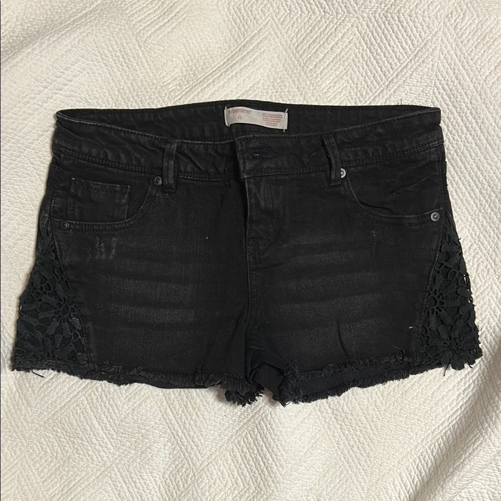 Women's Black Denim Shorts
